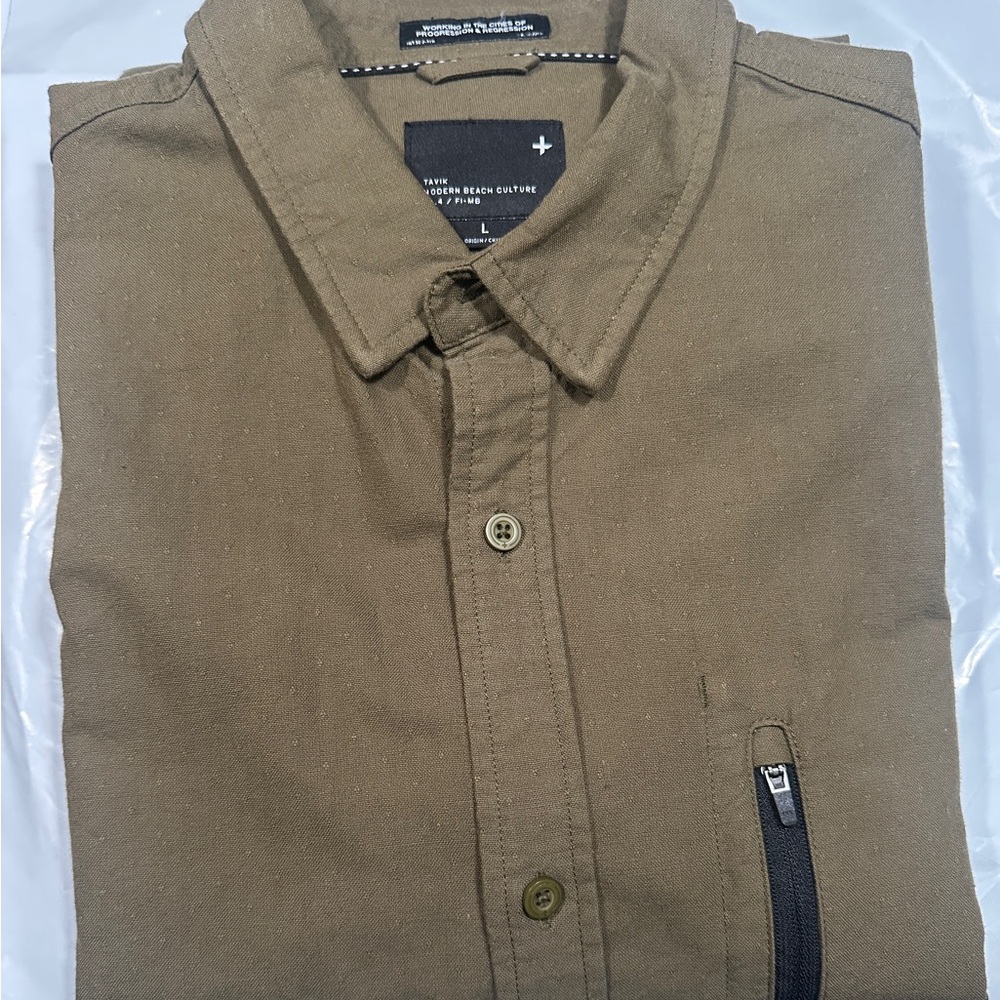 Tavik Modern Beach Culture, Men , Full Sleeve Shirt Size L 100% Cotton  NEW woth